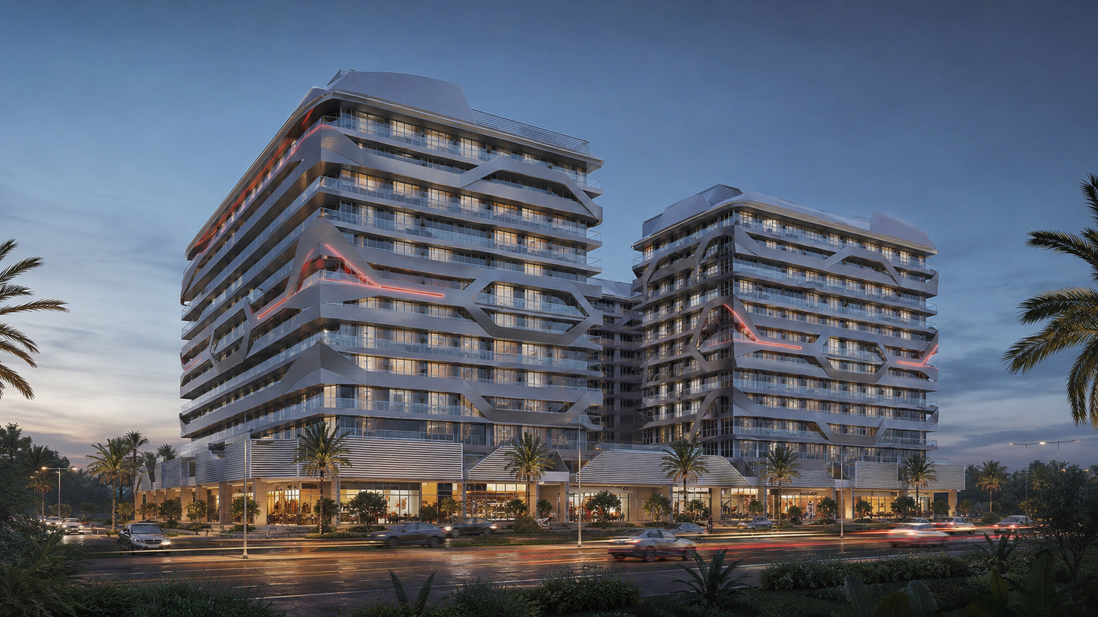 Tonino Lamborghini Residences, twin tower render