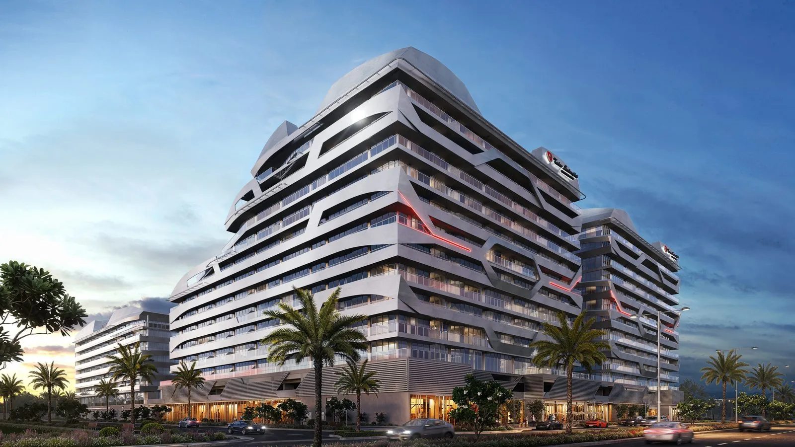 Tonino Lamborghini Residences, daylight massing study